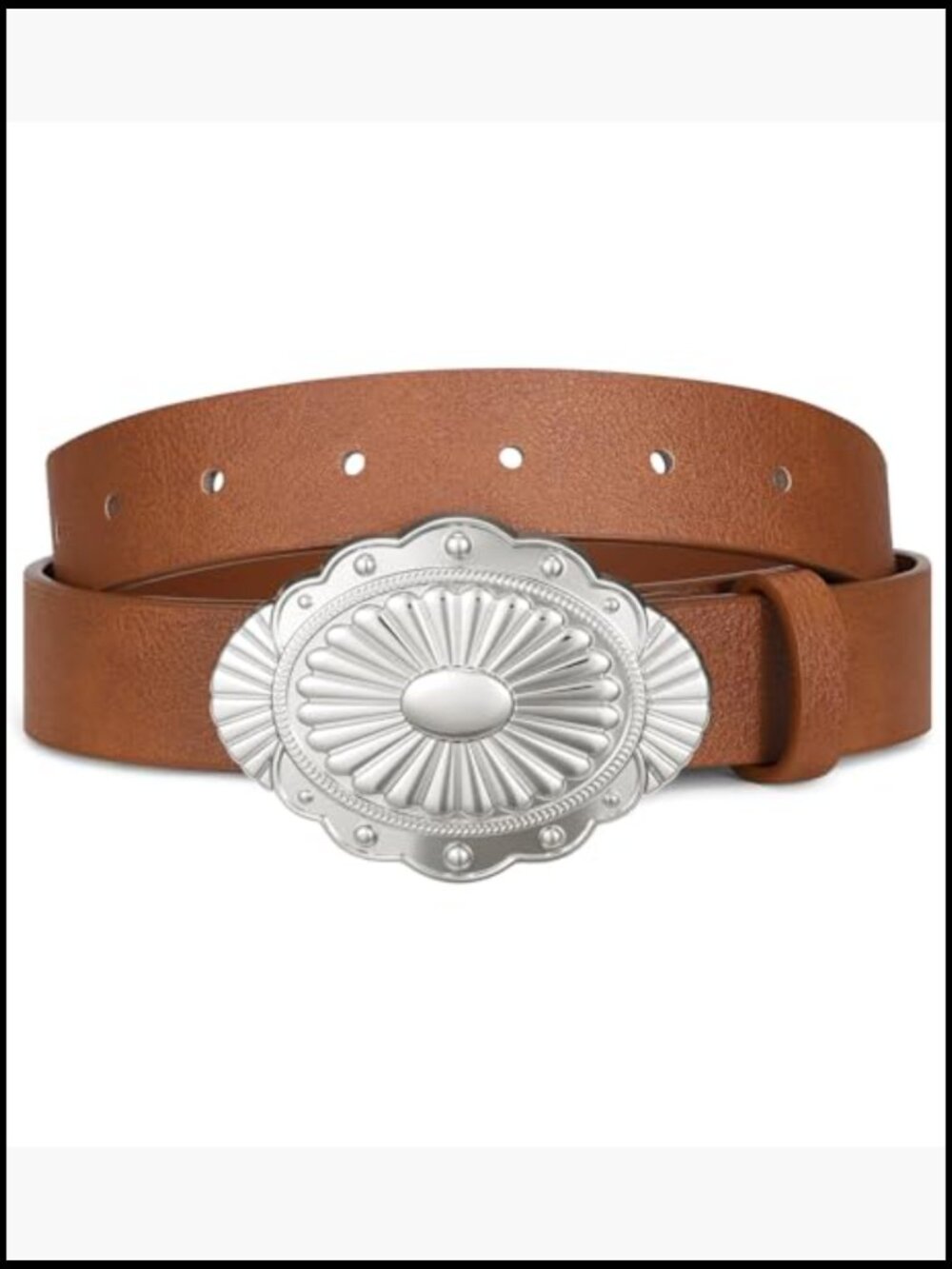 Concho Western Cowgirl Belt Vintage Leather Buckle Country Rodeo Style - Picture 7 of 7